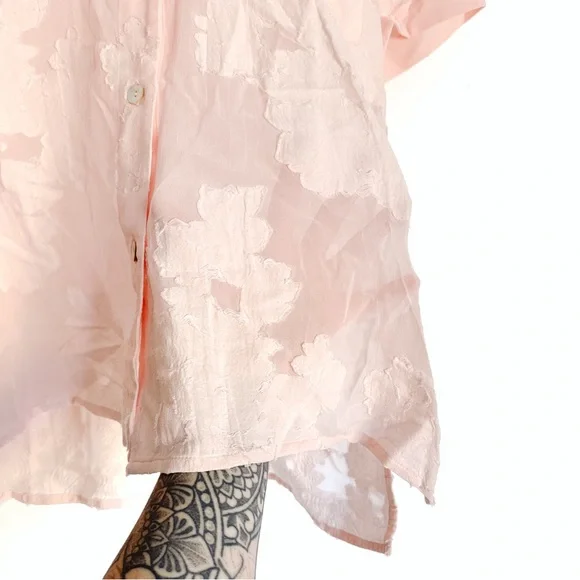 Aritzia Wilfred Atticus Button-Up Blush Pink - Size Small - Picture 10 of 12